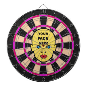 Pink Dartboard with Your Face Here