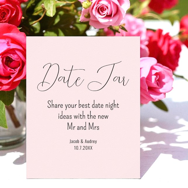 Pink Date Jar Wedding Shower   Poster (Creator Uploaded)