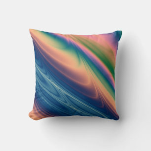 Pink Dawn Fractal Expression Cushion
