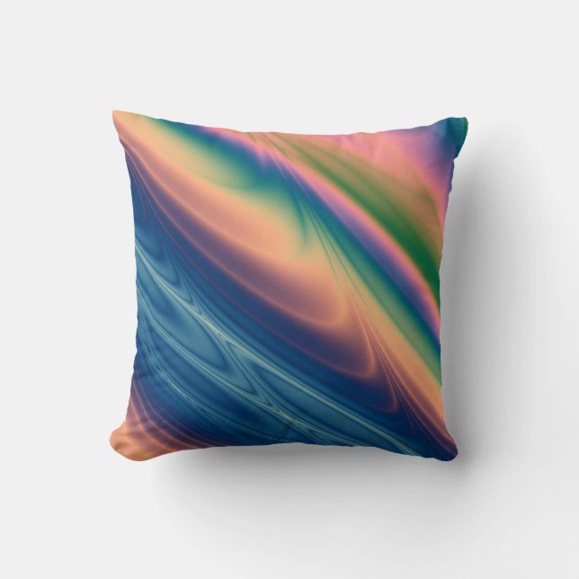 Pink Dawn Fractal Expression Cushion (Front)