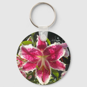 Pink Day Lily Key Ring