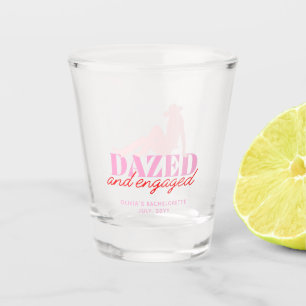 Pink Dazed & Engaged Bachelorette Party Shot Glass