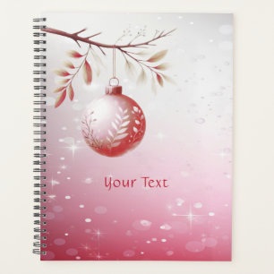 Pink Decorative Christmas Ball Holiday Planner
