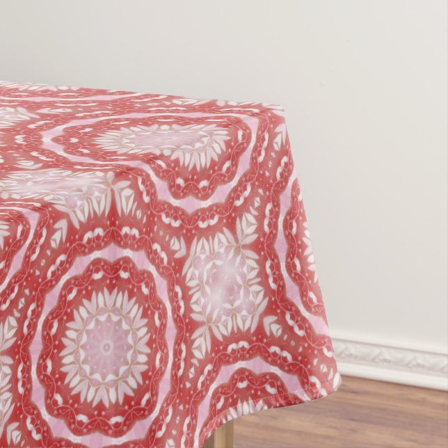 Pink Decorative Holiday Tablecloth (In Situ)