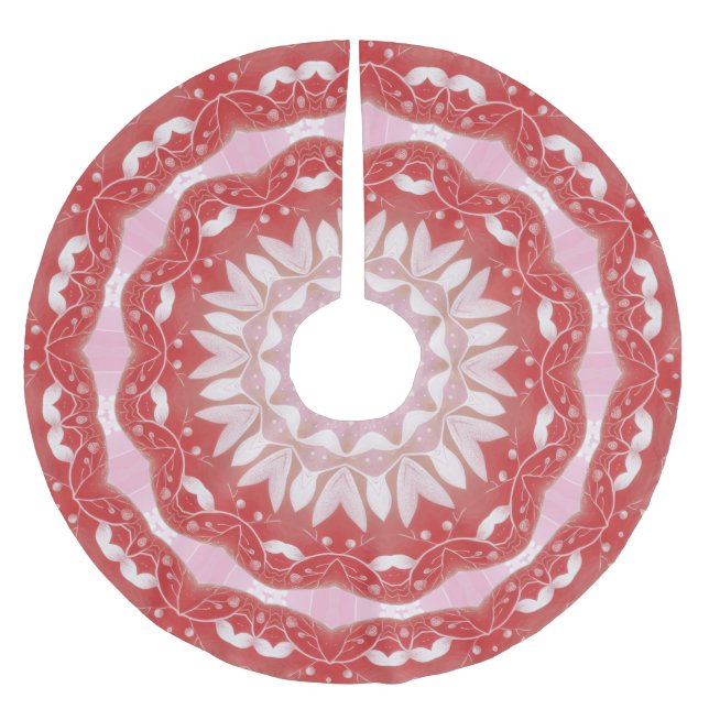 Pink Decorative Tree Skirt (Front)