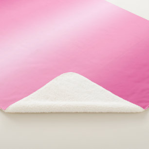 pink deep saturated graduated levels ombre sherpa blanket