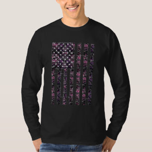 Pink Deer Hunting Camo Camouflage American USA US  T-Shirt