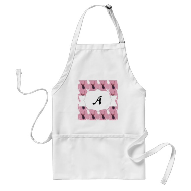 Pink Deer Seamless Pattern Standard Apron (Front)