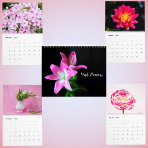 Pink Delicate Blossoms Floral Calendar