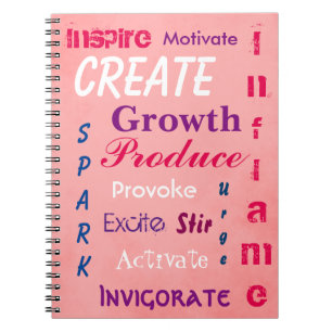 Pink Design Positive Affirmations Notebook