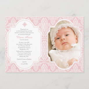 Pink Devotion Religious Photo Invitation