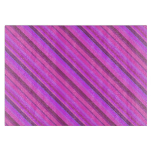 Pink diagonal stripes cutting board