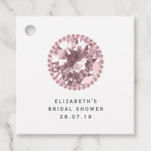 Pink Diamond and Lace Favour Tags