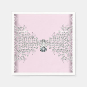 Pink Diamond Birthday Party Napkin