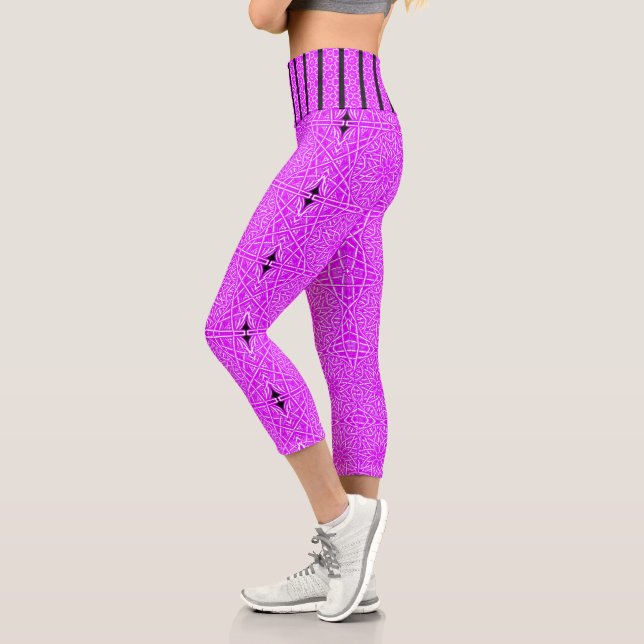 Pink Diamond Capri Leggings (Left)