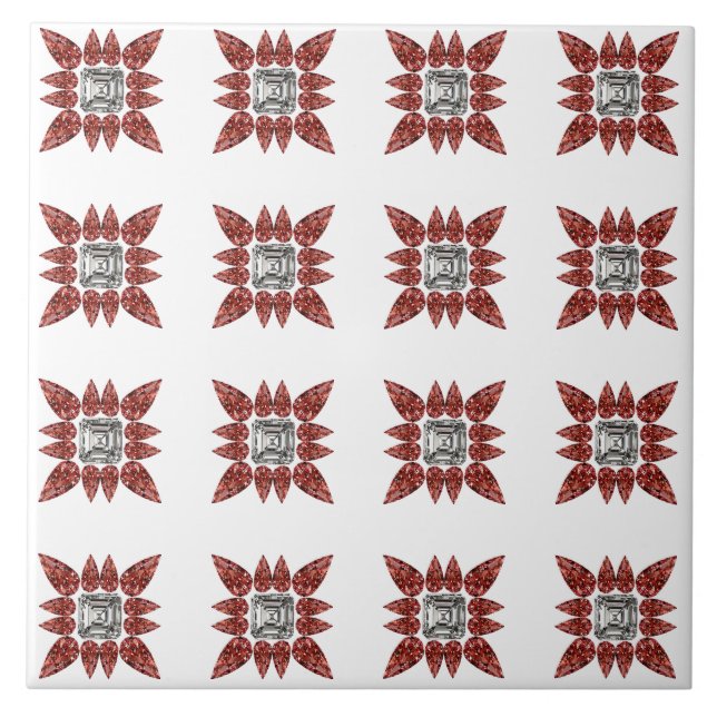 Pink Diamond Ceramic Tile (Front)