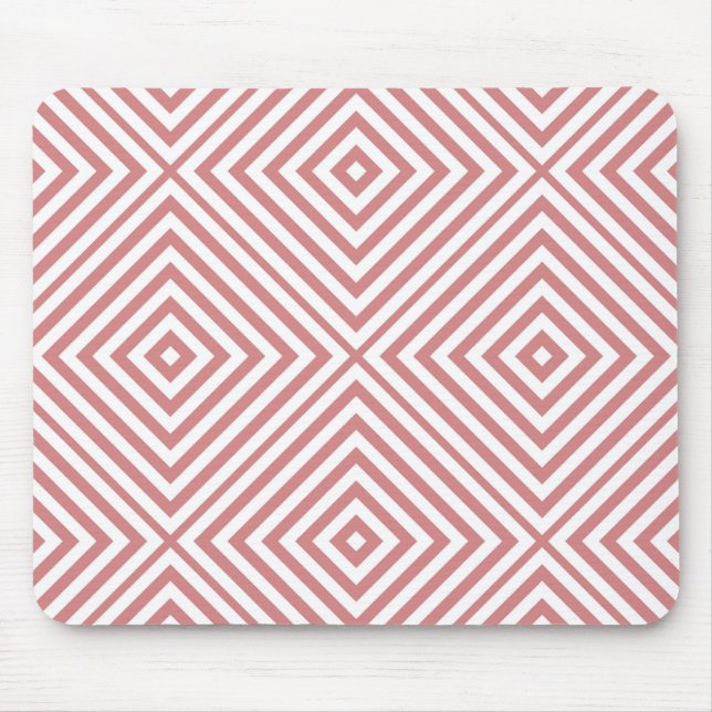 Pink Diamond Chevron Mouse Pad (Front)