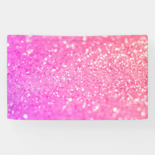 Pink Diamond Glitter Banner