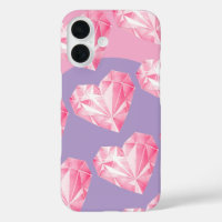 Pink Diamond Heart Pattern  – Cute & Stylish