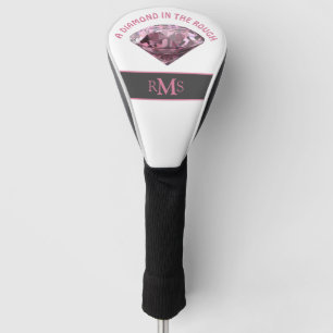 Pink Diamond in the Rough Personalised Golf Head Cover