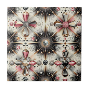 Pink Diamond Mid Century Modern Ceramic Tile