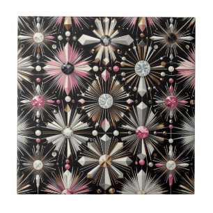 Pink Diamond Mid Century Modern Ceramic Tile