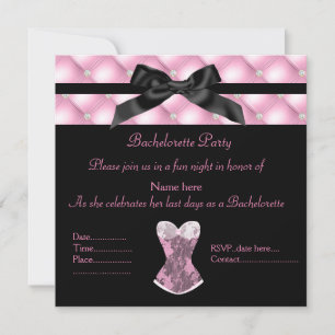 PInk diamond new deSign black classy corset Invitation