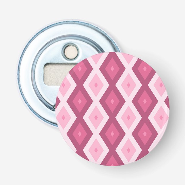Pink diamond pattern bottle opener (Front)