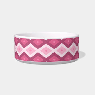 Pink diamond pattern bowl