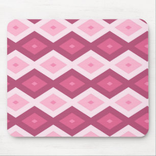 Pink diamond pattern mouse pad