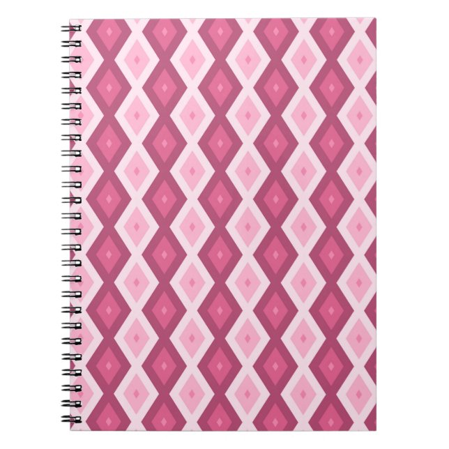 Pink diamond pattern notebook (Front)