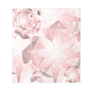 Pink Diamond Sparkle on Light Pastel Brilliant Notepad