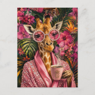 Pink Diamonds & Morning Glamour Postcard