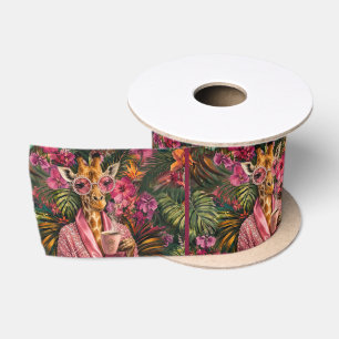 Pink Diamonds & Morning Glamour Satin Ribbon