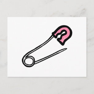 Pink Diaper Pin Postcard