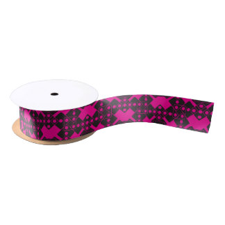 Pink Dice Satin Ribbon