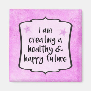 Pink Diet Fitness WeightLoss Success Quote Magnet