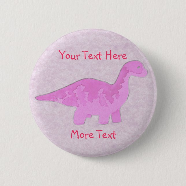 Pink Dino Button (Front)