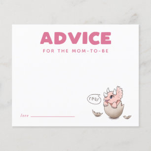 Pink Dinosaur Advice for Mummy Card