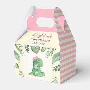 Pink Dinosaur Baby Girl Shower Sprinkle Dino Party Favour Box