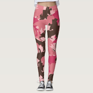 Pink Dinosaur Camouflage Leggings