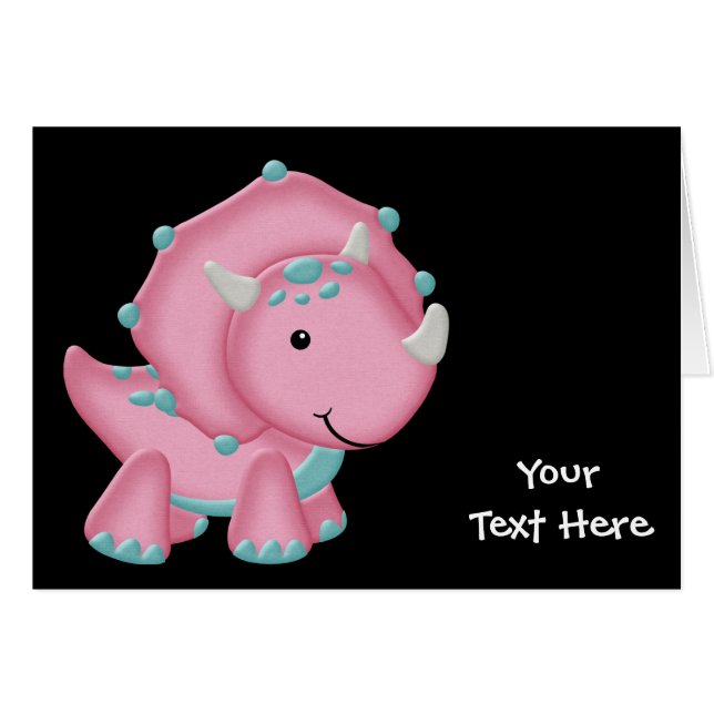 Pink Dinosaur (customisable) (Front Horizontal)