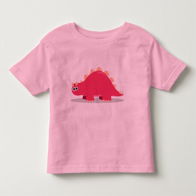 Pink Dinosaur Toddler T-Shirt (Front)