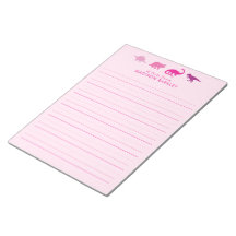 Pink Dinosaurs Cute Kid's Dino Stationary Notepad