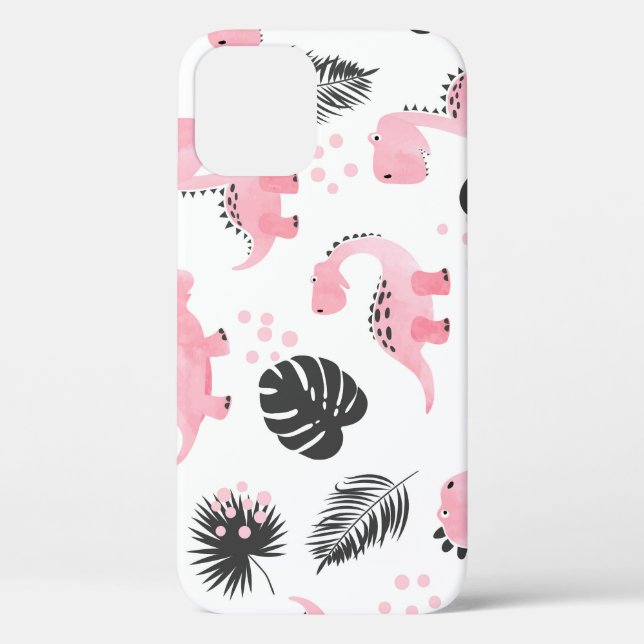 Pink Dinosaurs: Cute Kids Pattern. Case-Mate iPhone Case (Back)