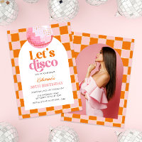 Pink Disco Ball 30th Birthday Invitation