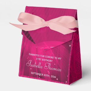 Pink Disco Ball and Sparkle Heels Favour box