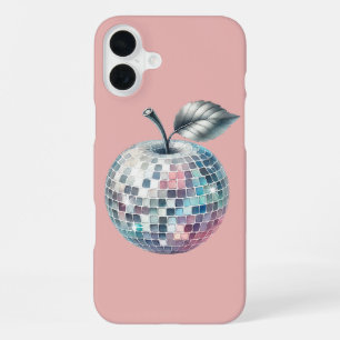 Pink disco ball apple iPhone 16 plus case
