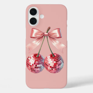 Pink disco ball iPhone 16 plus case