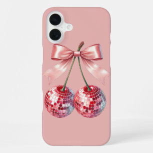 Pink disco ball iPhone 16 plus case